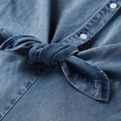 Denim Tencel Tie-Front Dress-Stetson Discount