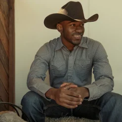 Diamond Print Western Shirt-Stetson