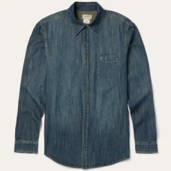 Dirty Denim Western Shirt-Stetson Discount