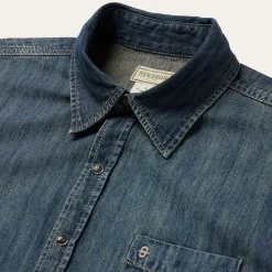 Dirty Denim Western Shirt-Stetson Outlet