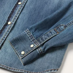 Distressed Denim Shirt-Stetson Online