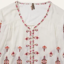 Dobby Peasant Blouse-Stetson Outlet