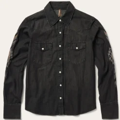 Embroidered Denim Shirt-Stetson New