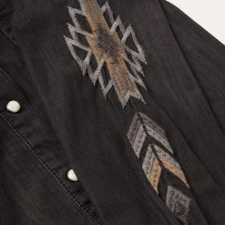 Embroidered Denim Shirt-Stetson New