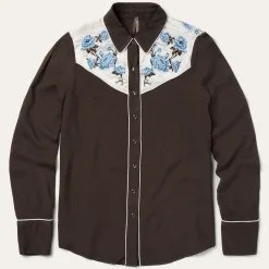 Embroidered Rayon Western Shirt-Stetson Sale
