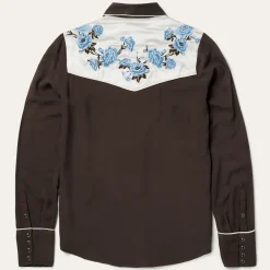 Embroidered Rayon Western Shirt-Stetson Sale