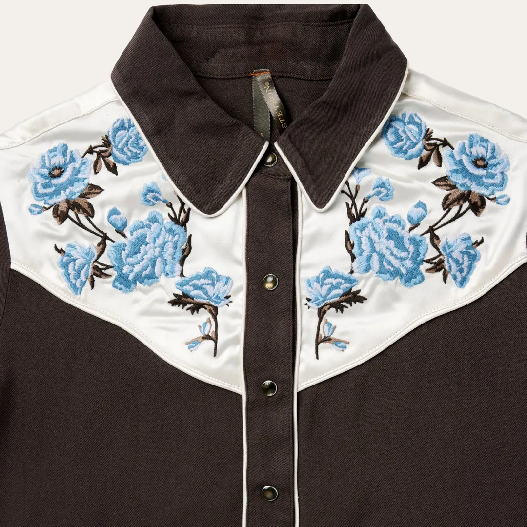 Embroidered Rayon Western Shirt-Stetson Sale