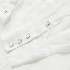 Embroidered Tonal Stripe Linen Blouse-Stetson