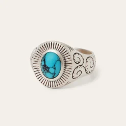 Filigree Ring with Turquoise-Stetson Sale