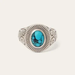 Filigree Ring with Turquoise-Stetson Outlet