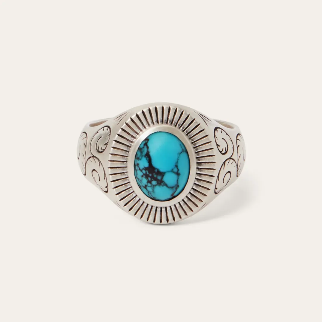 Filigree Ring with Turquoise-Stetson Clearance