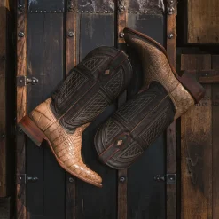 Flaxville Honey Alligator Vamp Blue 13"Shaft-Stetson New