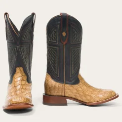 Flaxville Honey Alligator Vamp Blue 13"Shaft-Stetson Sale