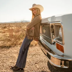 Fringe Suede Jacket-Stetson Sale