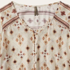 Gaucho Print Herringbone Blouse-Stetson Discount