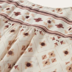 Gaucho Print Herringbone Blouse-Stetson Discount