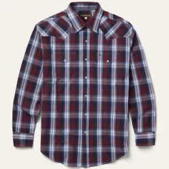 Good Luck Plaid Western Shirt-Stetson Hot