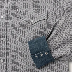 Geo Print Western Shirt-Stetson Hot