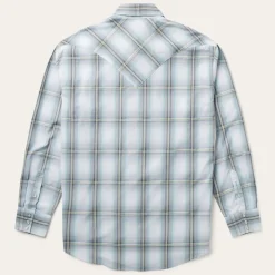 Sky Ombre Plaid Western Shirt-Stetson New