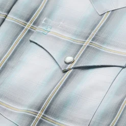 Sky Ombre Plaid Western Shirt-Stetson New