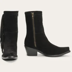 Halle Suede Fringe Side Zip Boot-Stetson Best