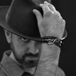 Hook Leather Bracelet-Stetson New