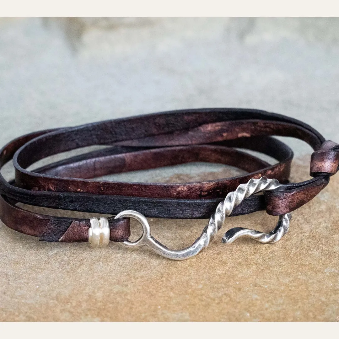 Hook Leather Bracelet-Stetson New