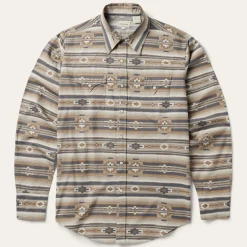 Horizontal Aztec Print Western Shirt-Stetson Clearance