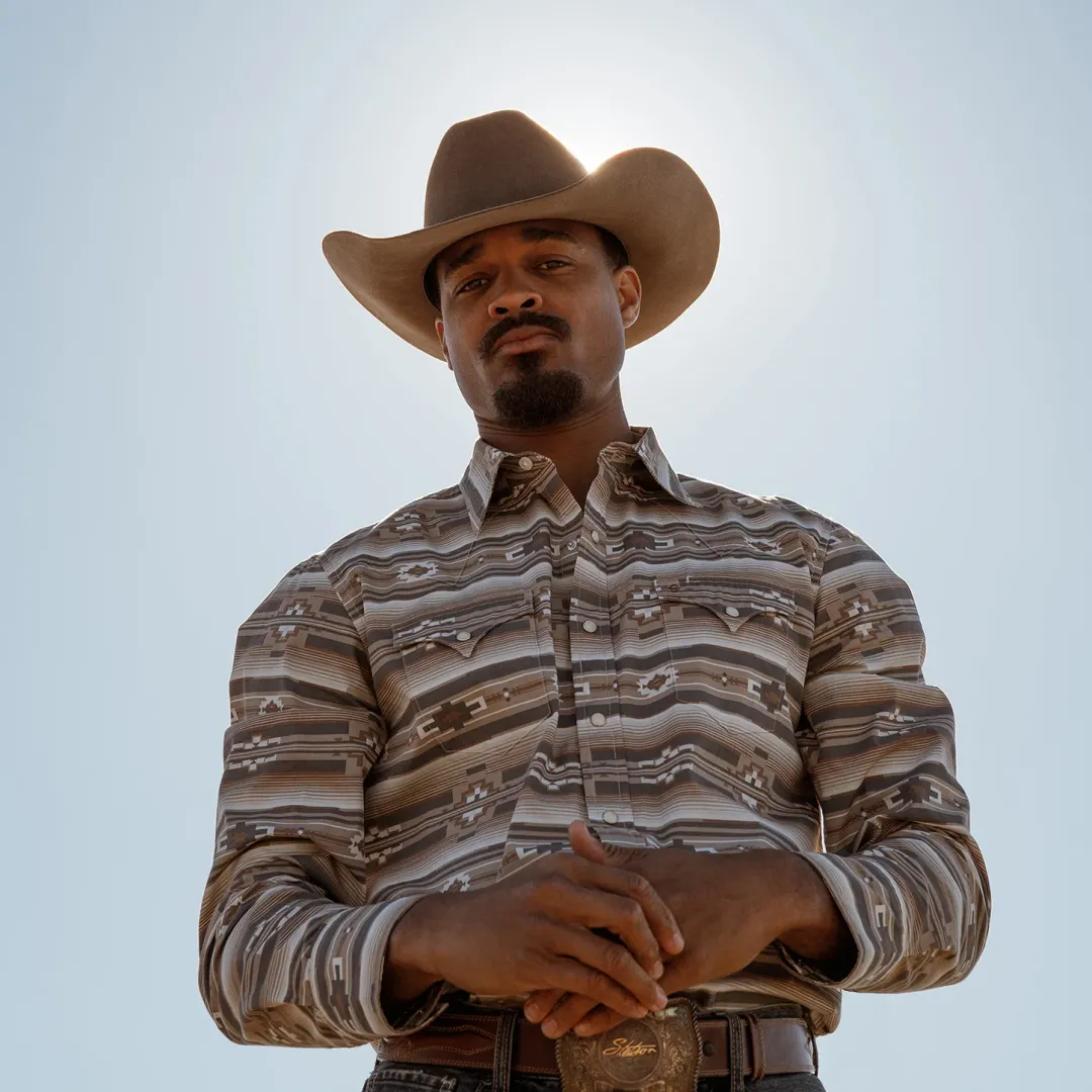 Horizontal Aztec Print Western Shirt-Stetson Best