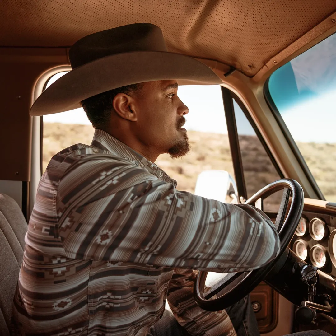 Horizontal Aztec Print Western Shirt-Stetson Best