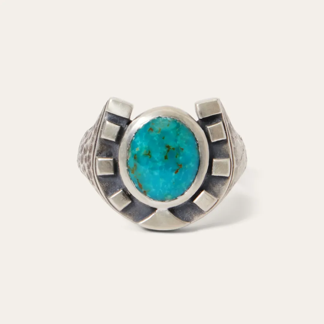 Horseshoe Ring with Turquoise-Stetson Best