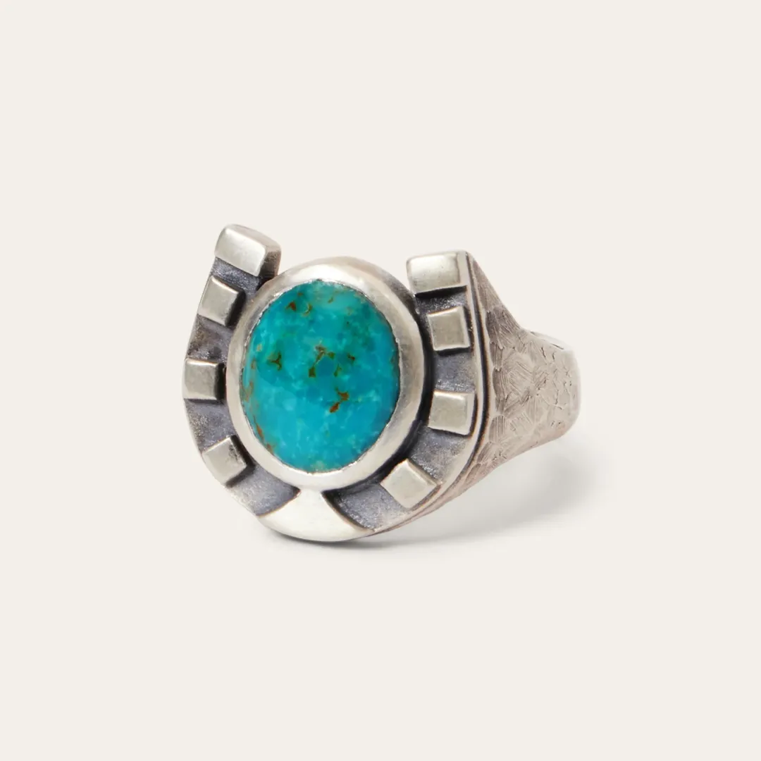 Horseshoe Ring with Turquoise-Stetson Best