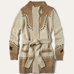 Horseshoe  Star Belted Cardigan-Stetson Online