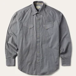 Horseshoe Stripe Print Shirt-Stetson Hot