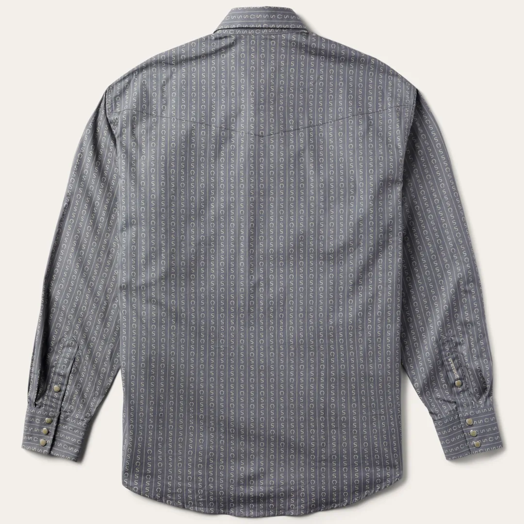 Horseshoe Stripe Print Shirt-Stetson Sale