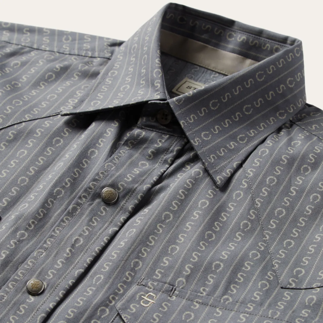 Horseshoe Stripe Print Shirt-Stetson Sale
