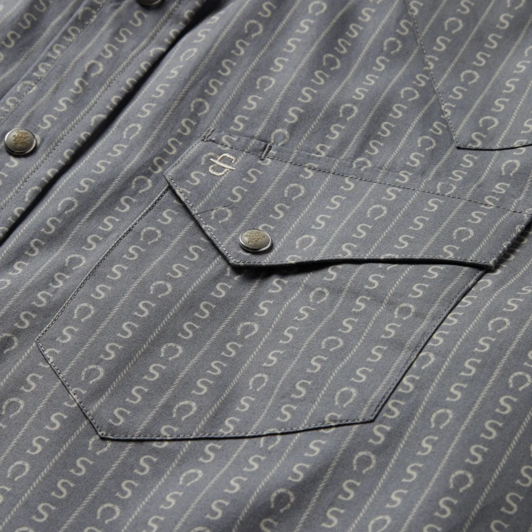 Horseshoe Stripe Print Shirt-Stetson Sale