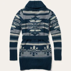 Indigo Aztec Belted Cardigan-Stetson Online