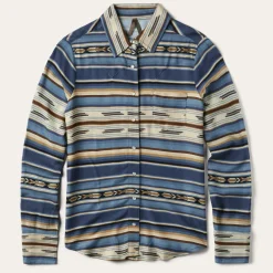 Indigo Serape Print Shirt-Stetson New