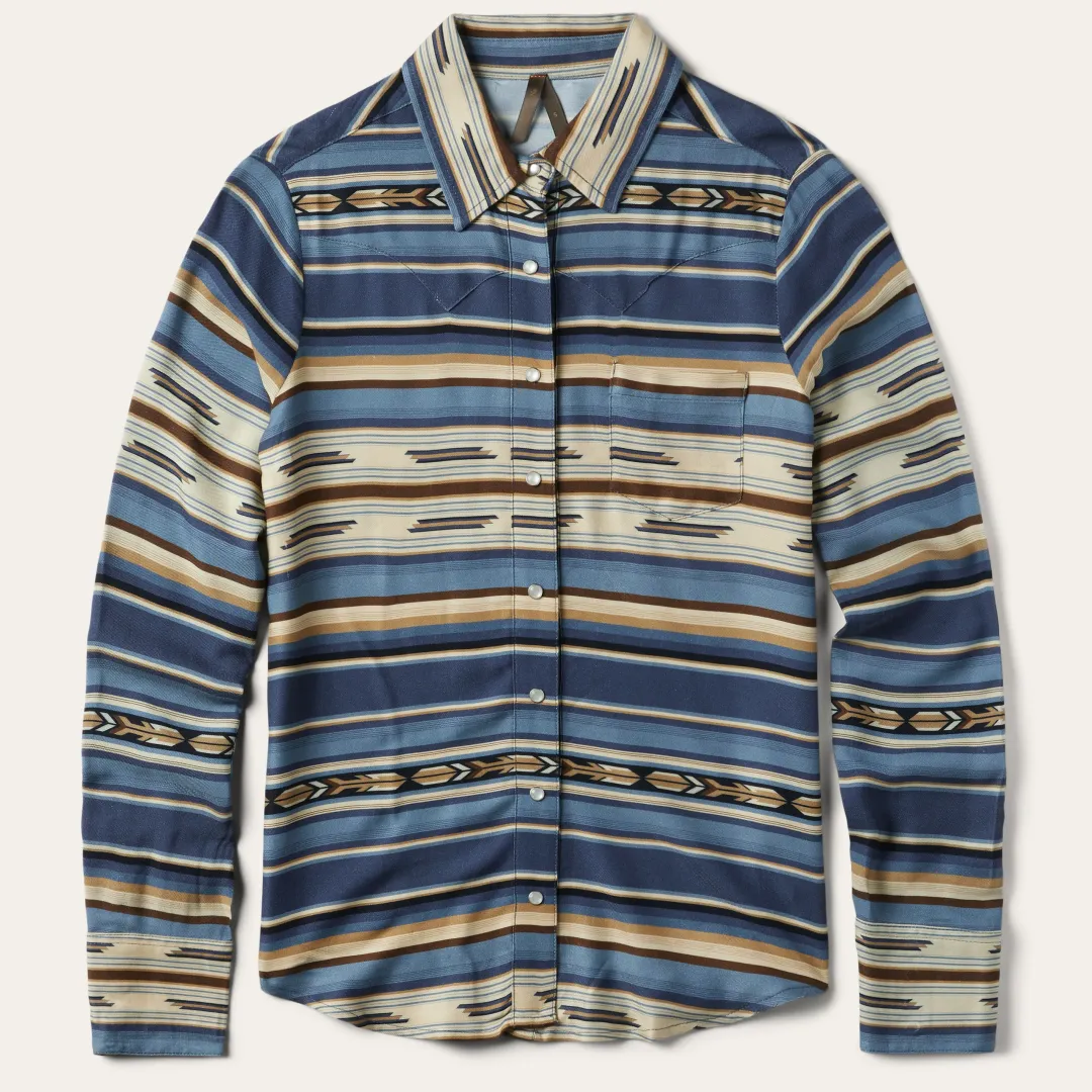 Indigo Serape Print Shirt-Stetson New