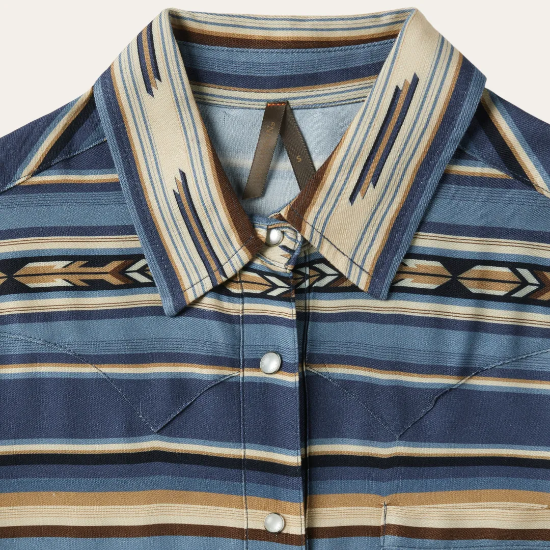 Indigo Serape Print Shirt-Stetson New