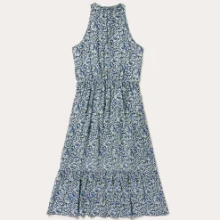 Indigo Tapestry Print Prairie Dress-Stetson Sale