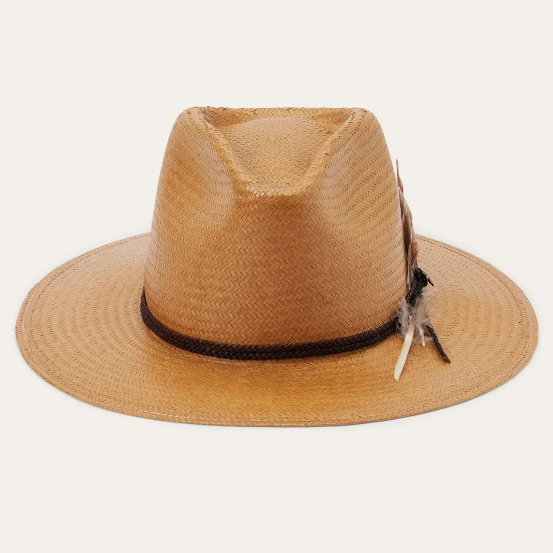 Juno Shantung Straw Fedora-Stetson Outlet
