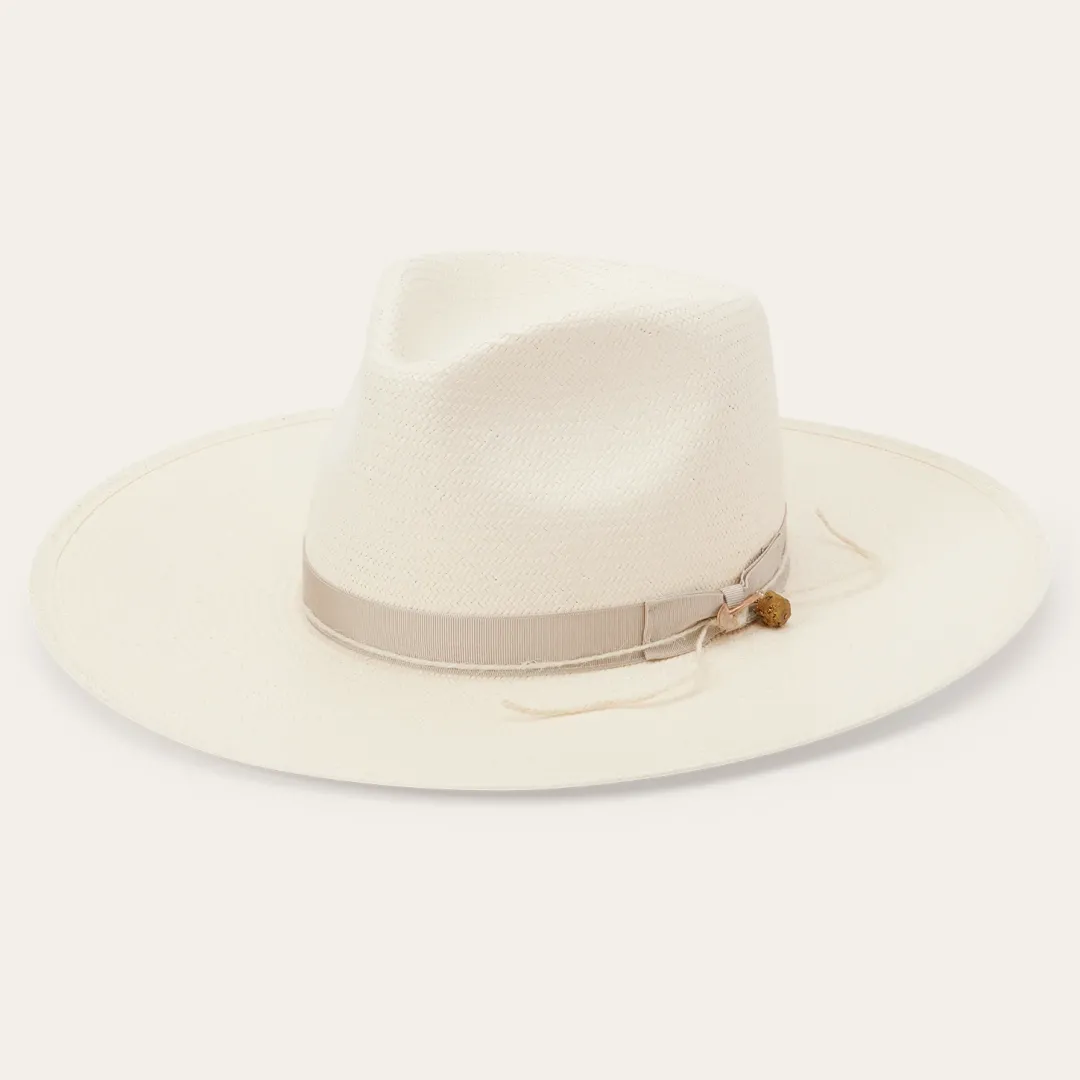 JW Marshall Straw Flat Brim Hat-Stetson Clearance