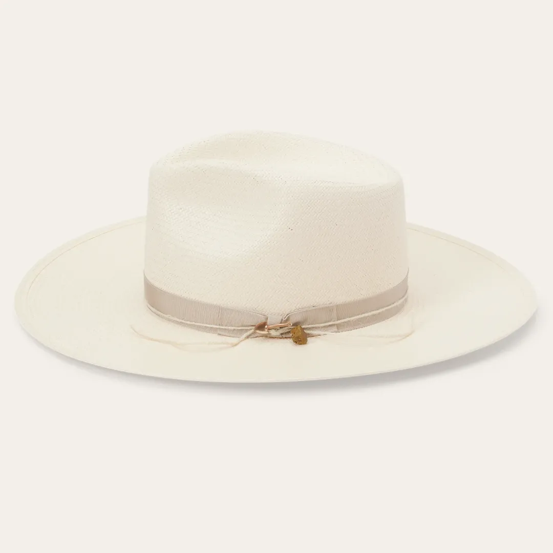 JW Marshall Straw Flat Brim Hat-Stetson Clearance