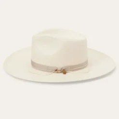 JW Marshall Straw Flat Brim Hat-Stetson