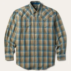 Khaki Ombre Plaid Shirt-Stetson New
