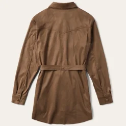 Khaki Suede Western Shirt-Stetson Outlet