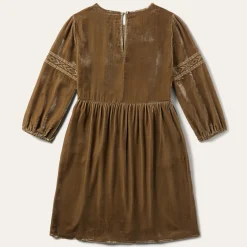 Khaki Velvet Babydoll Dress-Stetson Hot