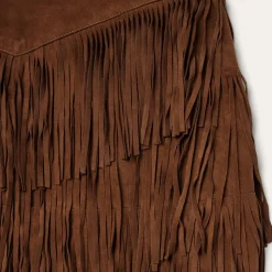 Lamb Suede Fringe Mini Skirt-Stetson